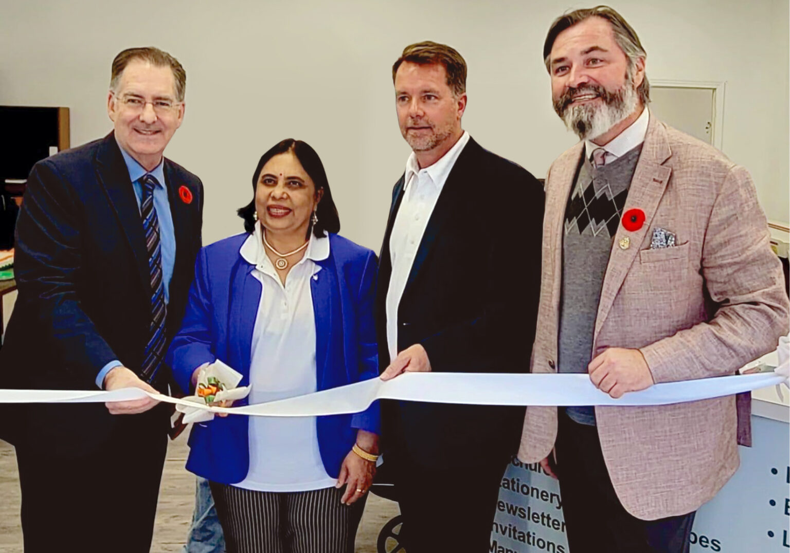 Minuteman Press Franchise In Windsor Ontario Moves To New Location And   Windsor Grand Opening 1 Lakshmi Ribbon Cutting 1536x1076 