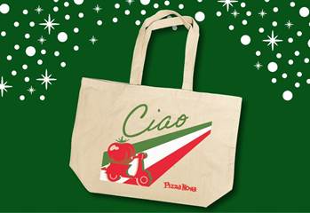 Carry a slice of hope this holiday season with Pizza Nova's 60th-anniversary Ciao tote bag. Proceeds from the sale of each bag will be directed to the SickKids Foundation in support of children's health research. Available at Pizza Nova locations and online at pizzanova.com.