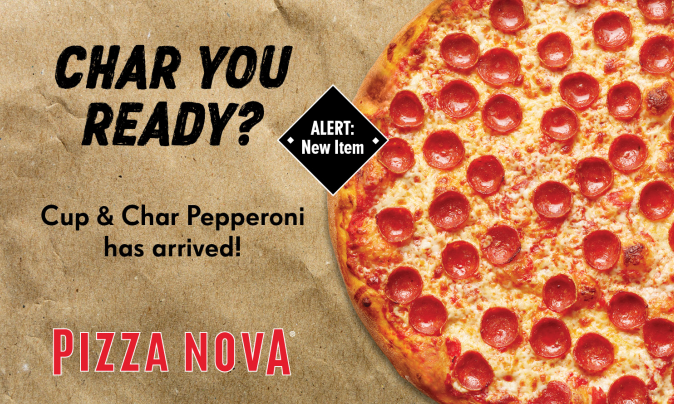 Pizza Nova Cup & Char Pepperoni Graphic