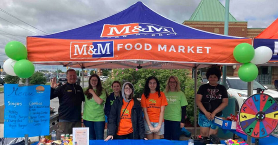 M&M Food Market tent at charity initiative